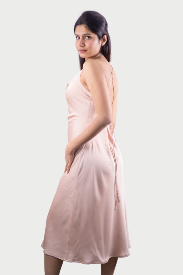 Cowl Satin Dress - Image 2