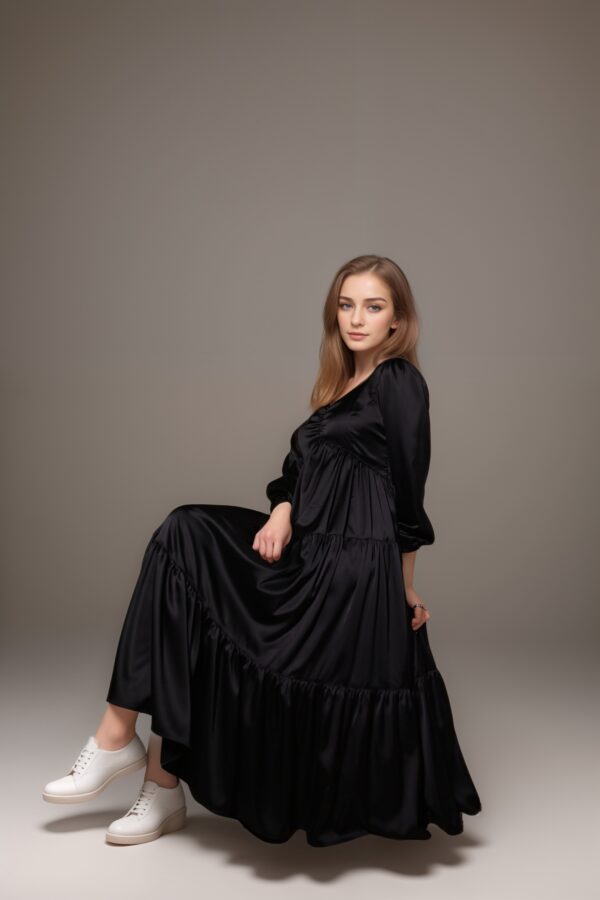 A-Line Black Dress - Image 2