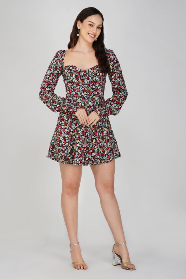 Floral Print Fit & Flare Dress