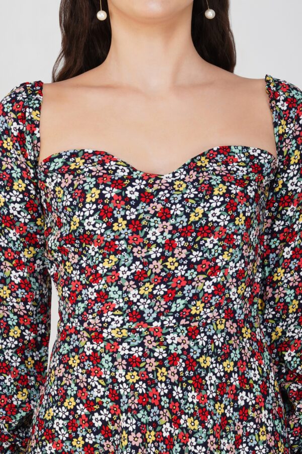 Floral Print Fit & Flare Dress
